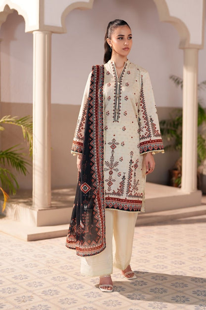 Jacquard By Regalia Digital Printed Lawn 3PC