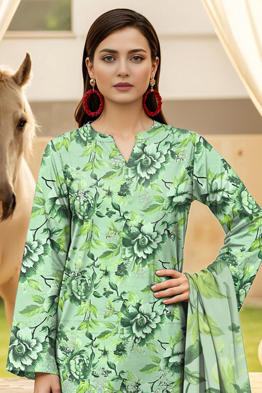 Muskan By Tawakkal Digital Embroidered Lawn 3PC