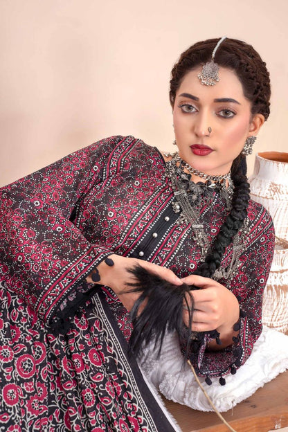 Ajrak By Premium Digital Printed Lawn 3PC