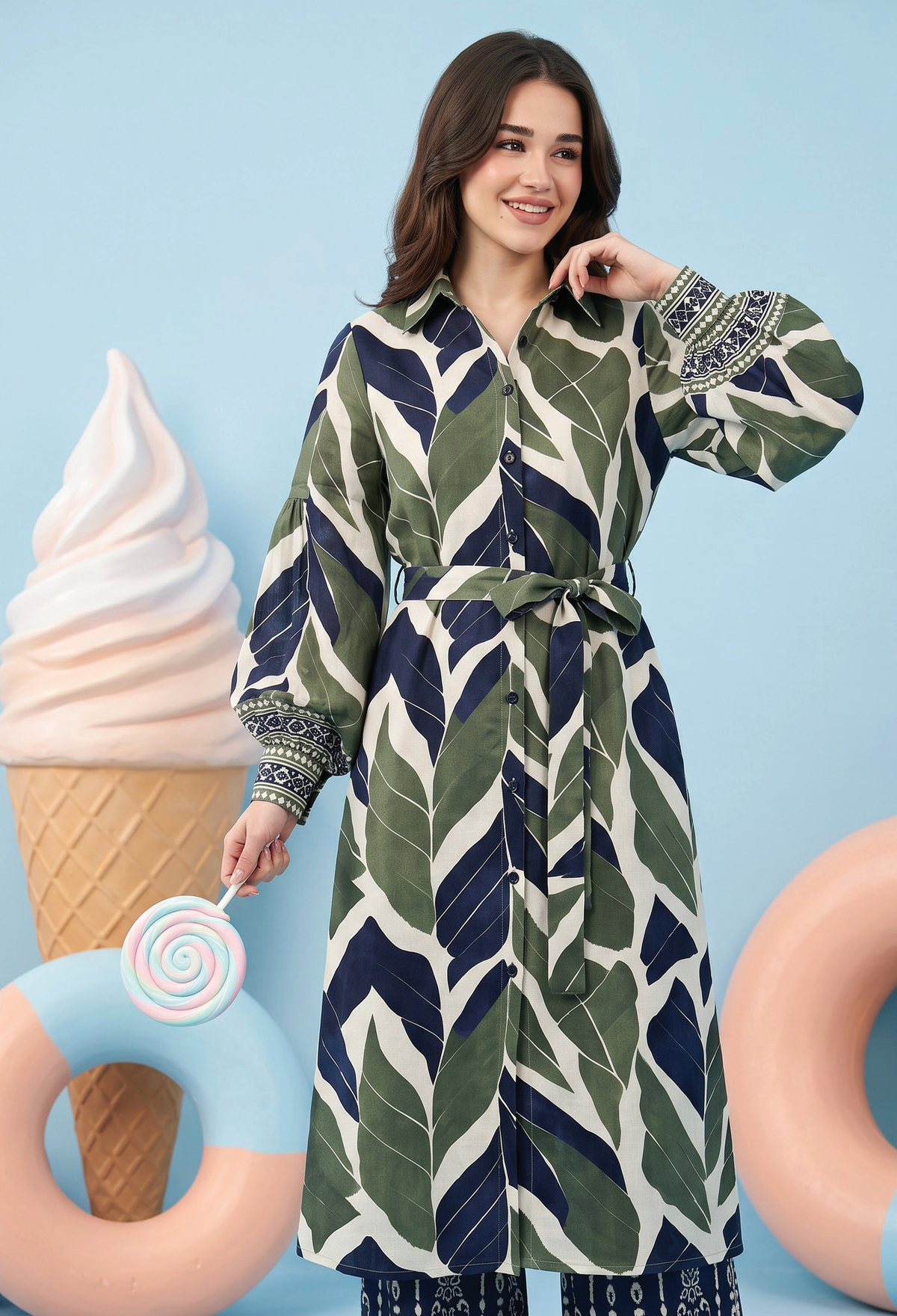 Zesh Winter Essential Printed Silk 2PC