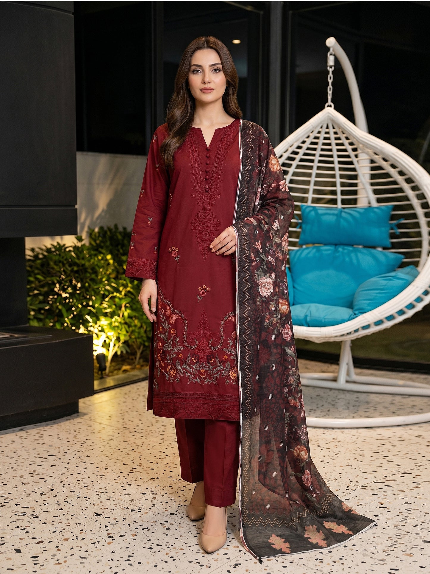 Lakhany Fully Embroidered Lawn 3PC