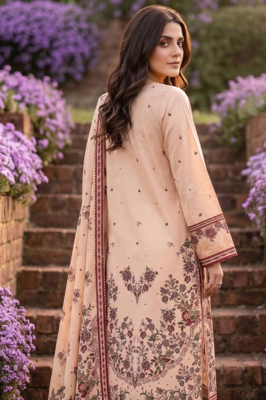 Mashaim Digital Printed Lawn 3PC