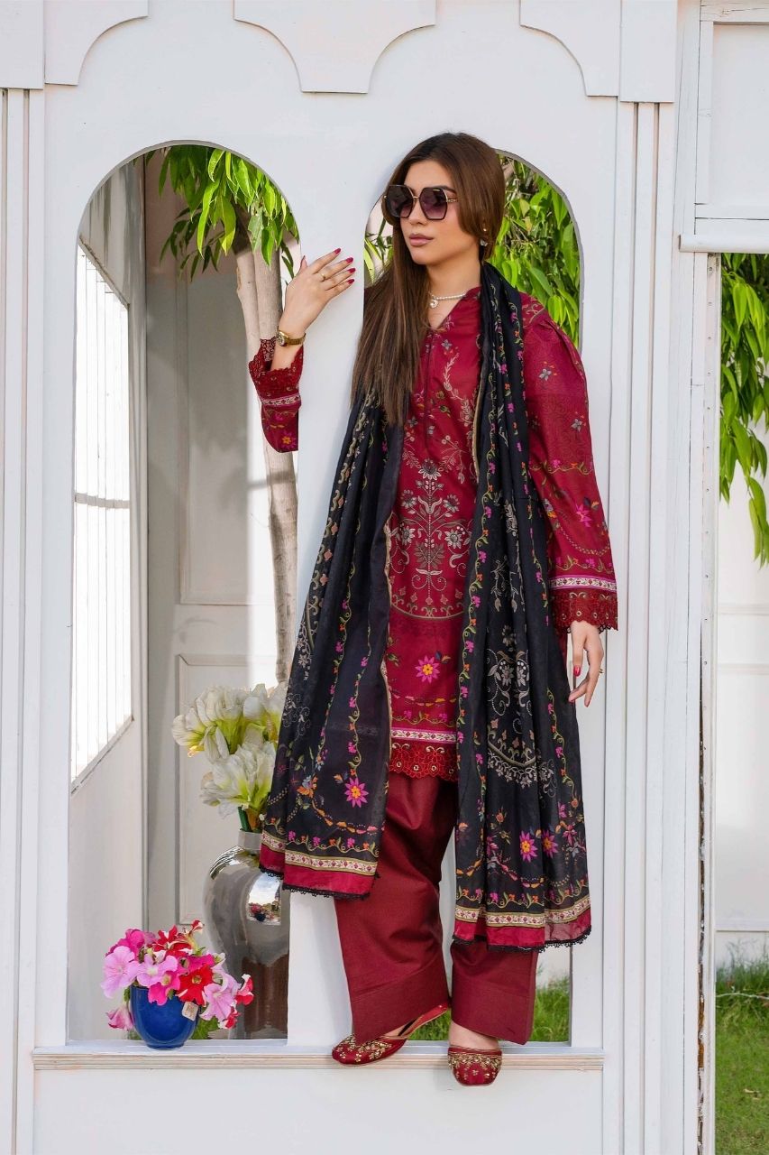 Raabi Premium Printed Lawn 3PC