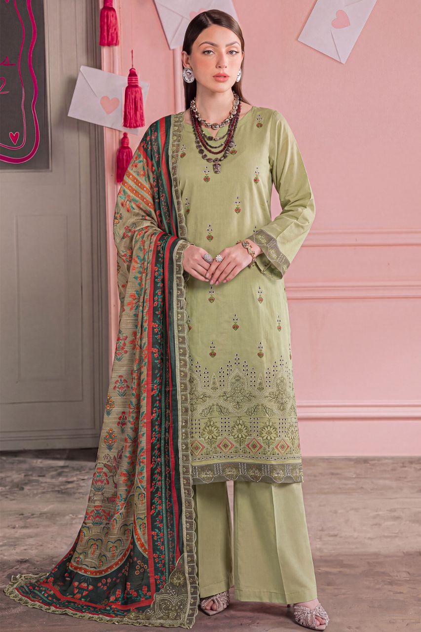 Morocco By Anaya Noor Emb Chickenkari Lawn 3PC