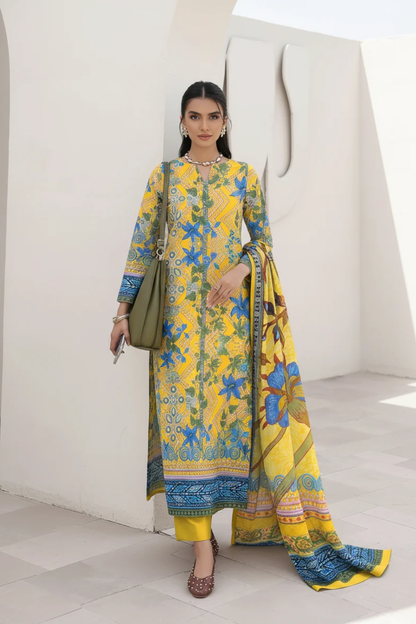 Afreen By Lala Digital Printed Airjet Lawn 3PC