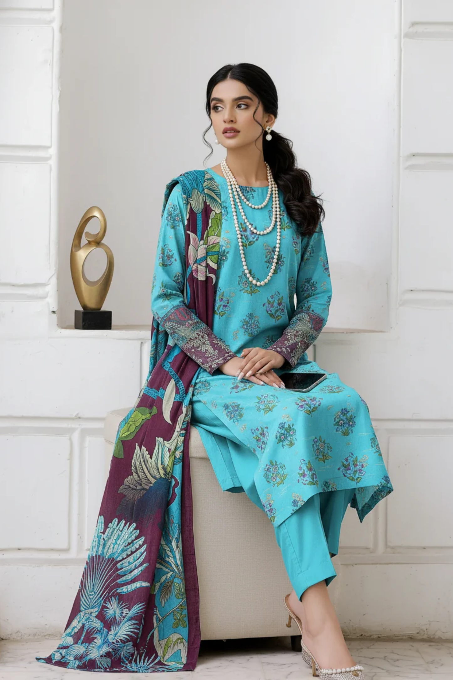 Afreen By Lala Digital Printed Airjet Lawn 3PC