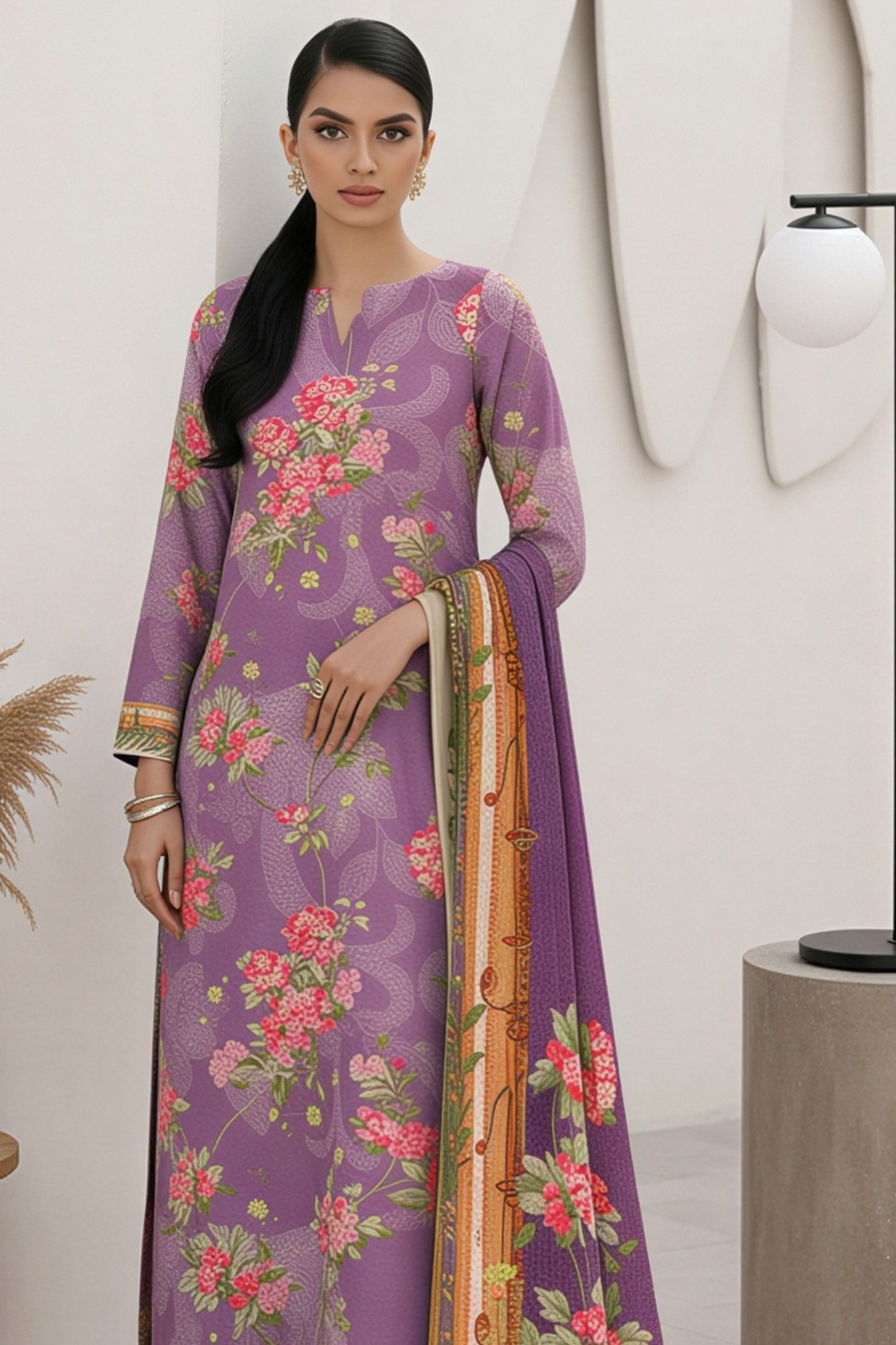 Afreen By Lala Digital Printed Airjet Lawn 3PC