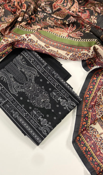 Mausummery Digital Printed Khaddar 3PC