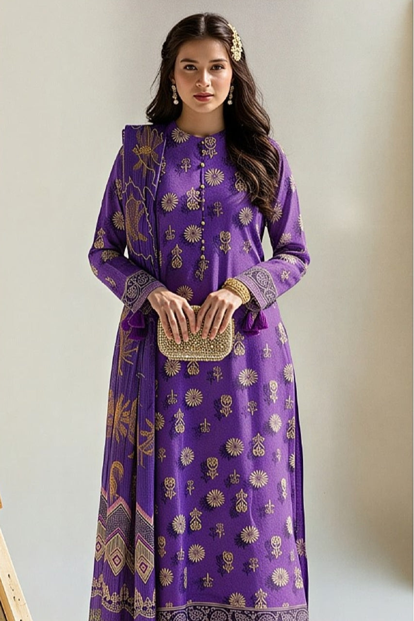 Afreen By Lala Digital Printed Airjet Lawn 3PC