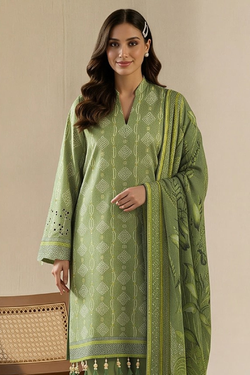 Afreen By Lala Digital Printed Airjet Lawn 3PC