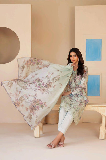 Elira By Tawakkal Digital Printed & Emb Lawn 3PC