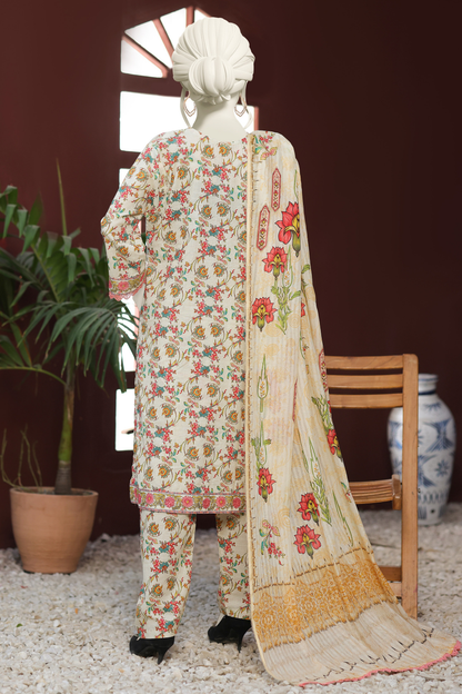 Almeerah Digital Printed Stripe Dora 3PC