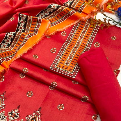 Rijja By Murashe Premium Printed Linen Viscose 3PC