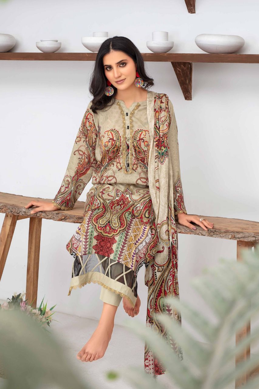 Fabiha By Feroza Digital Printed Lawn 3PC