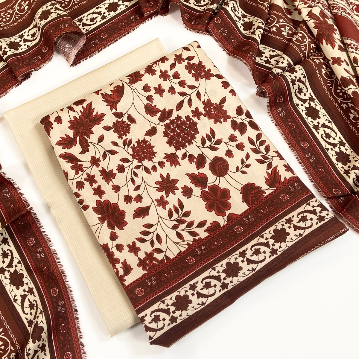 Rijja By Murashe Premium Printed Linen Viscose 3PC