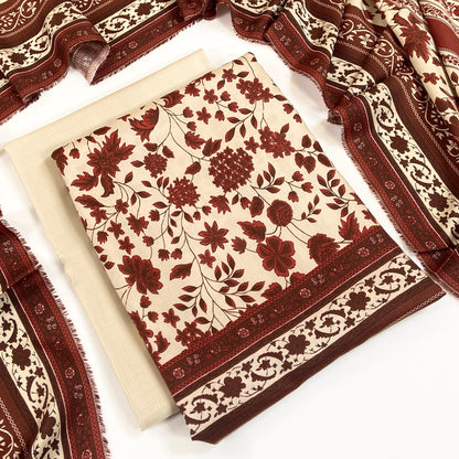 Rijja By Murashe Premium Printed Linen Viscose 3PC