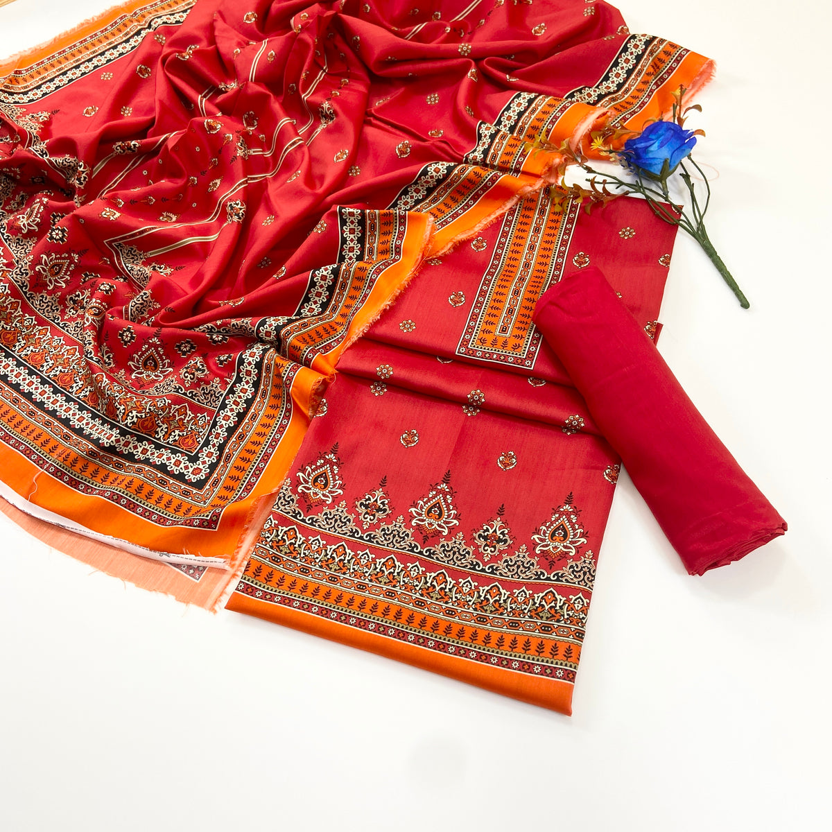 Rijja By Murashe Premium Printed Linen Viscose 3PC