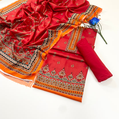 Rijja By Murashe Premium Printed Linen Viscose 3PC