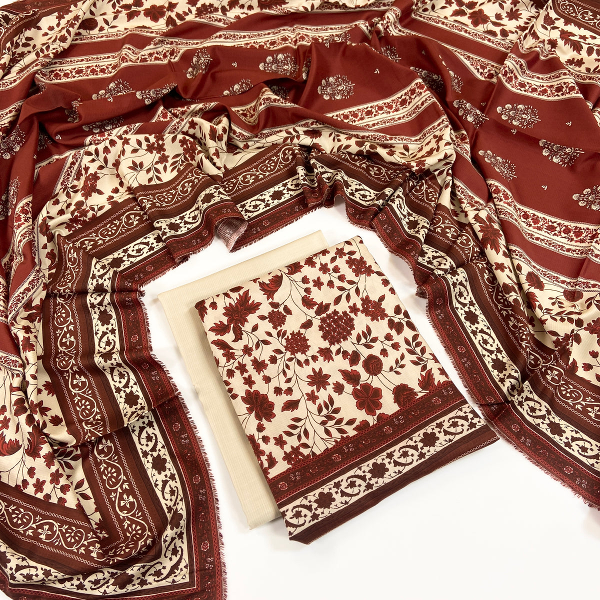 Rijja By Murashe Premium Printed Linen Viscose 3PC