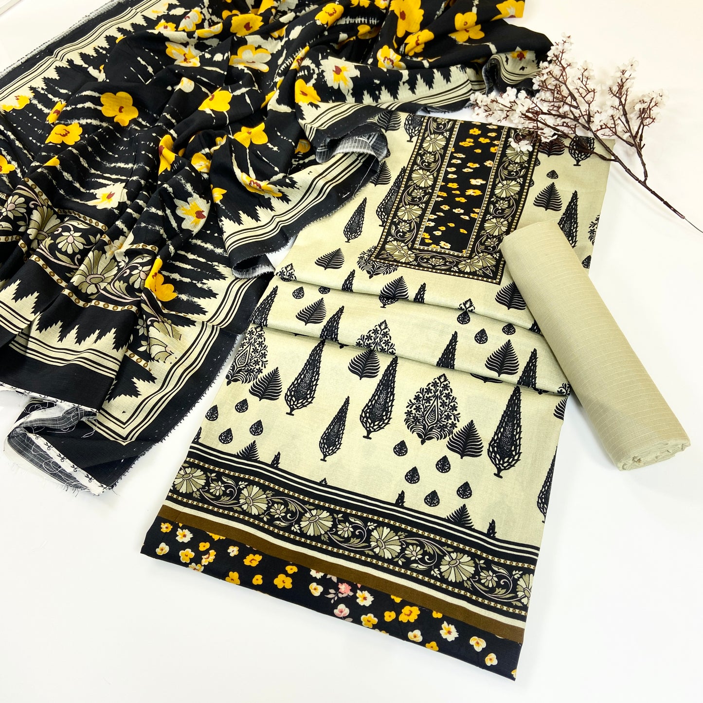 Kayseria Digital Printed Bana Dora Linen 3PC