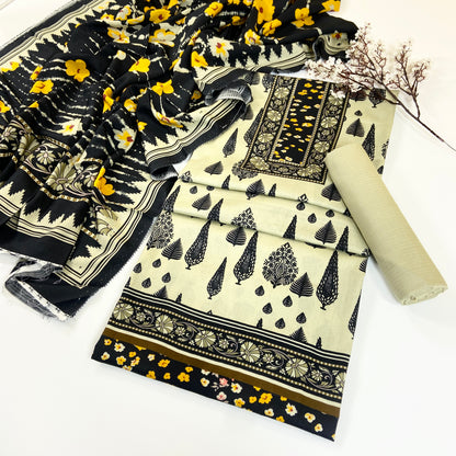 Kayseria Digital Printed Bana Dora Linen 3PC