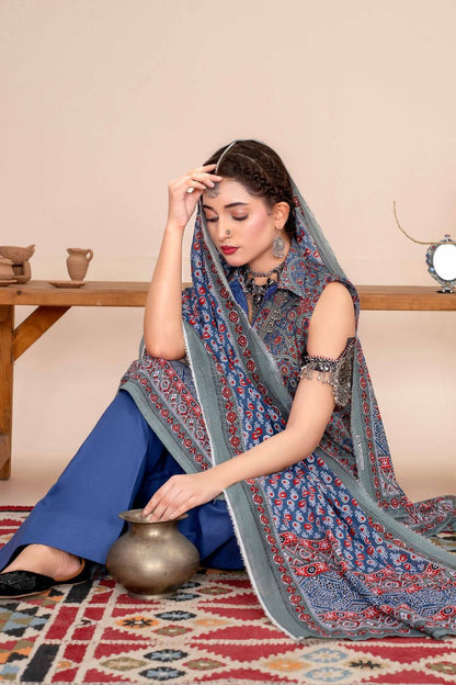 Ajrak By Premium Digital Printed Lawn 3PC