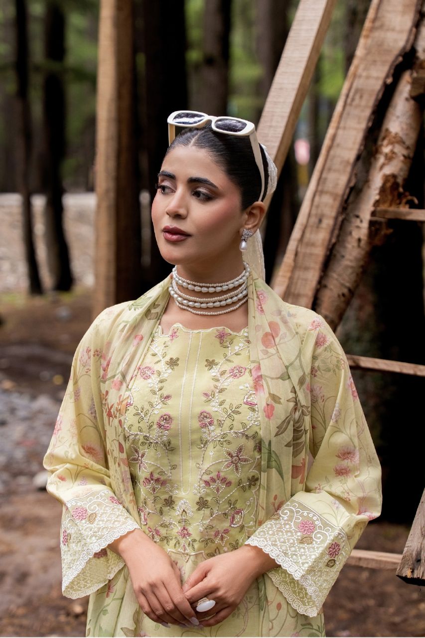 Nura By Shanaya Digital & Emb Lawn Collection 3PC