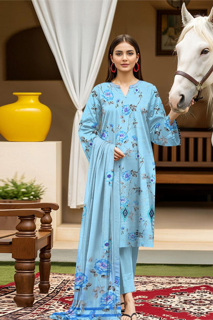 Muskan By Tawakkal Digital Embroidered Lawn 3PC