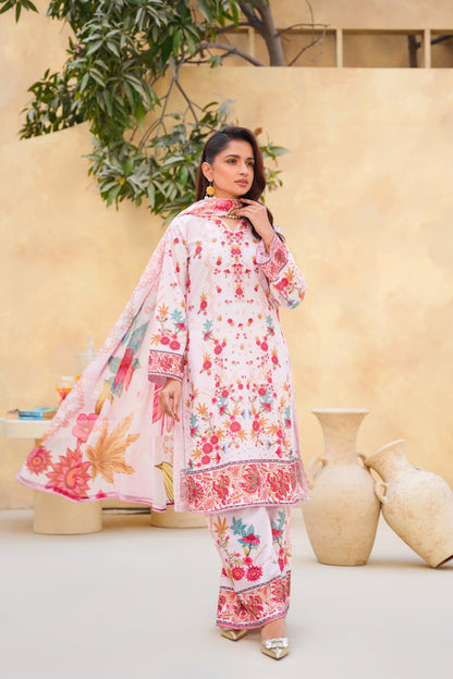 Floral By Anaya Noor Digital Printed Lawn 3PC