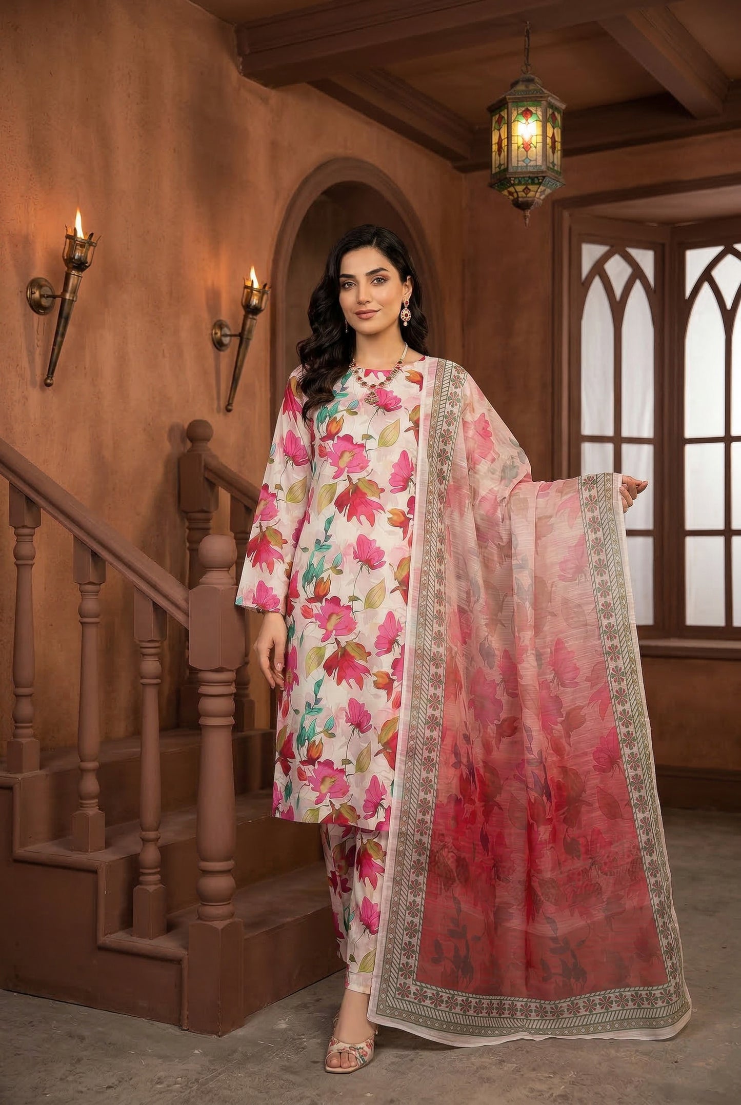 Shajar Noor Digital Printed Lawn 3PC