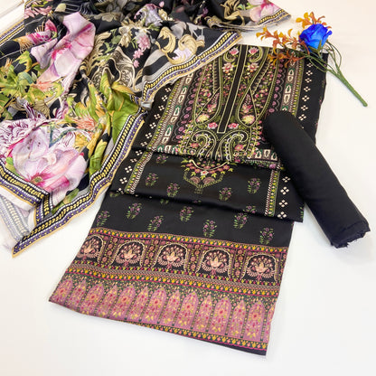 Malhaar Digital Printed Linen 3PC