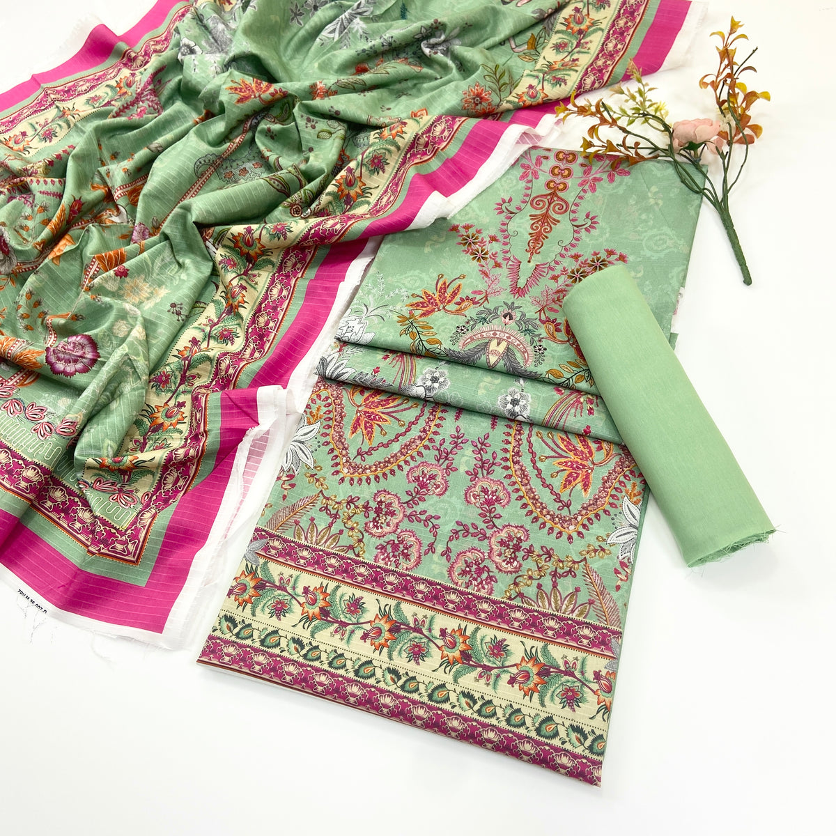Zesh Printed Velvet Dora Viscose 3PC