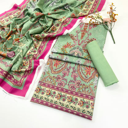 Zesh Printed Velvet Dora Viscose 3PC
