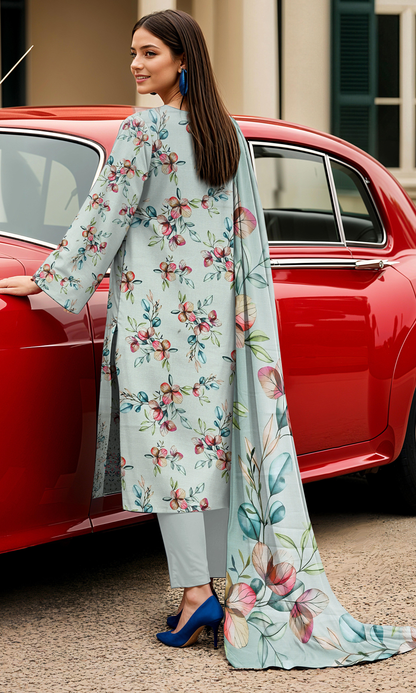 Tawakkal Digital Printed & Emb Lawn 3PC