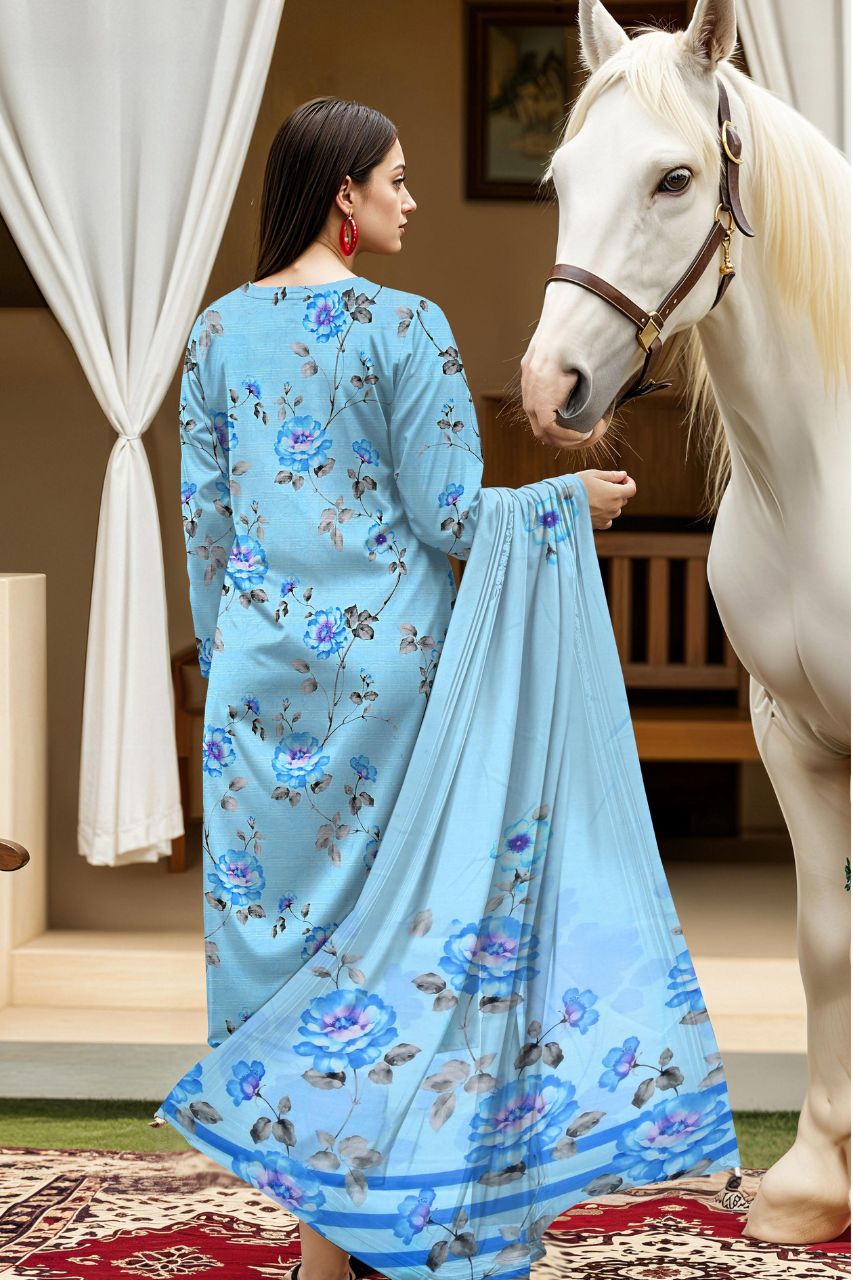 Muskan By Tawakkal Digital Embroidered Lawn 3PC