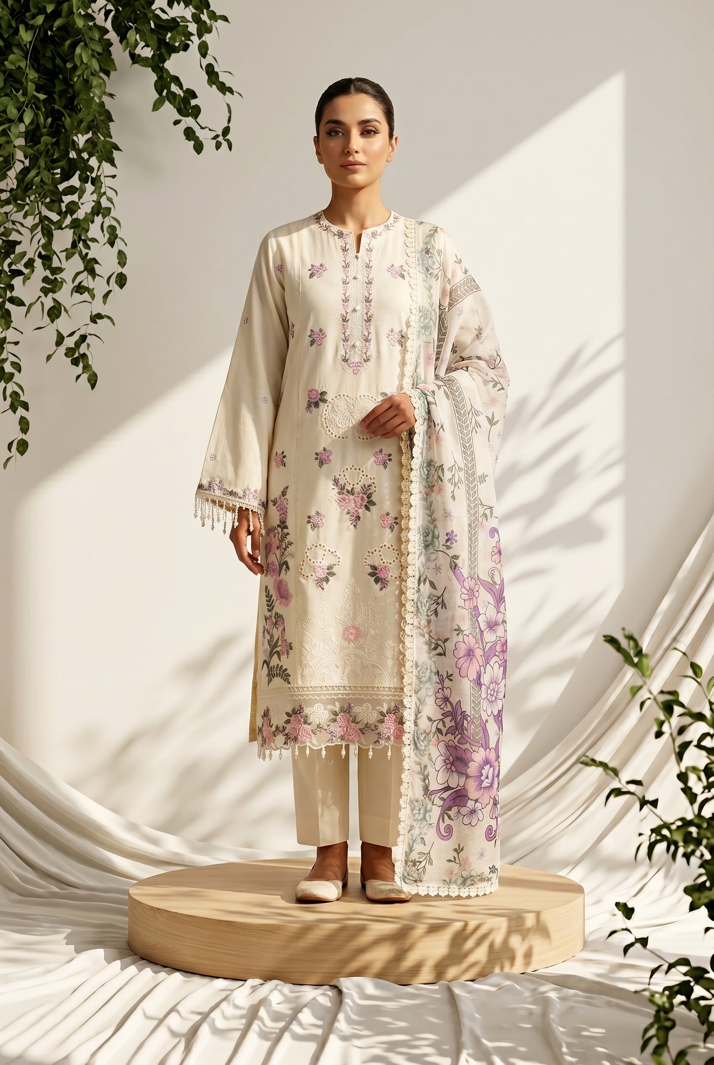 Dewani By Anaya Noor – Embroidered Lawn 3PC