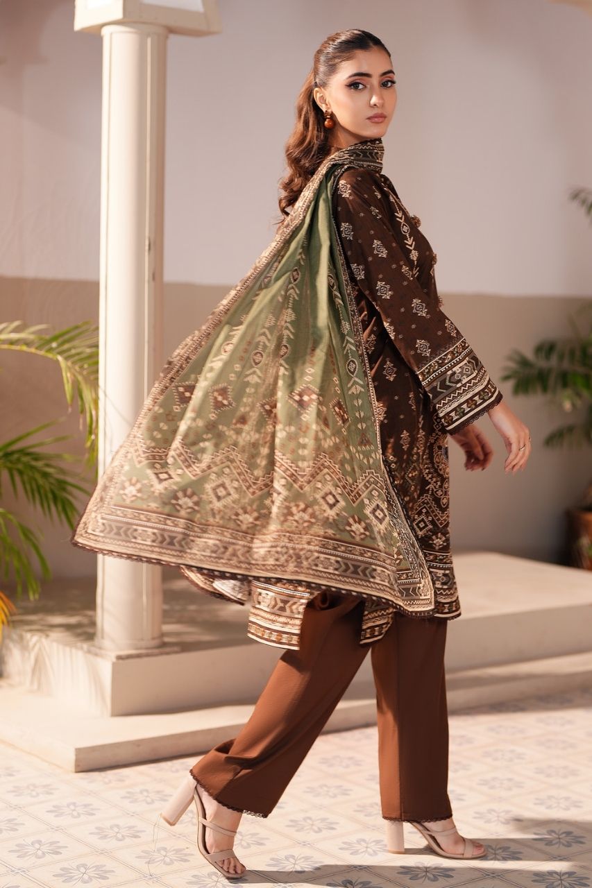 Jacquard By Regalia Digital Printed Lawn 3PC
