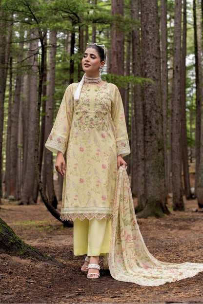Nura By Shanaya Digital & Emb Lawn Collection 3PC