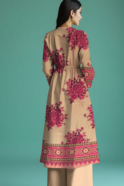 Wania Gold Premium Digital Printed Bana Dora Lawn 2PC