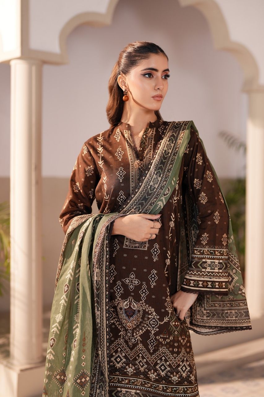 Jacquard By Regalia Digital Printed Lawn 3PC