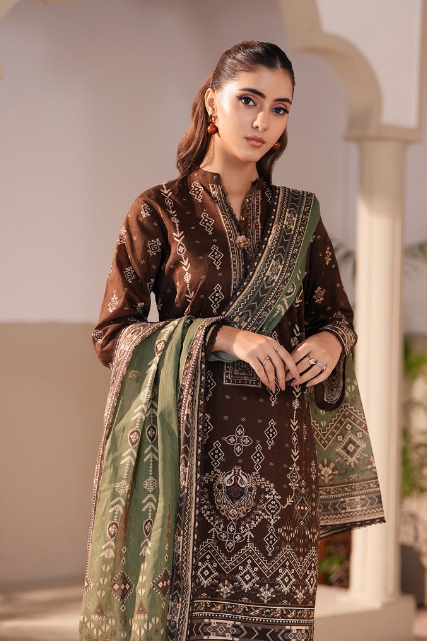 Jacquard By Regalia Digital Printed Lawn 3PC