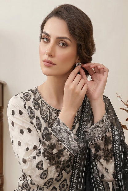 Marvel By Anaya Noor Digital Printed Lawn With Emb Patches-3PC