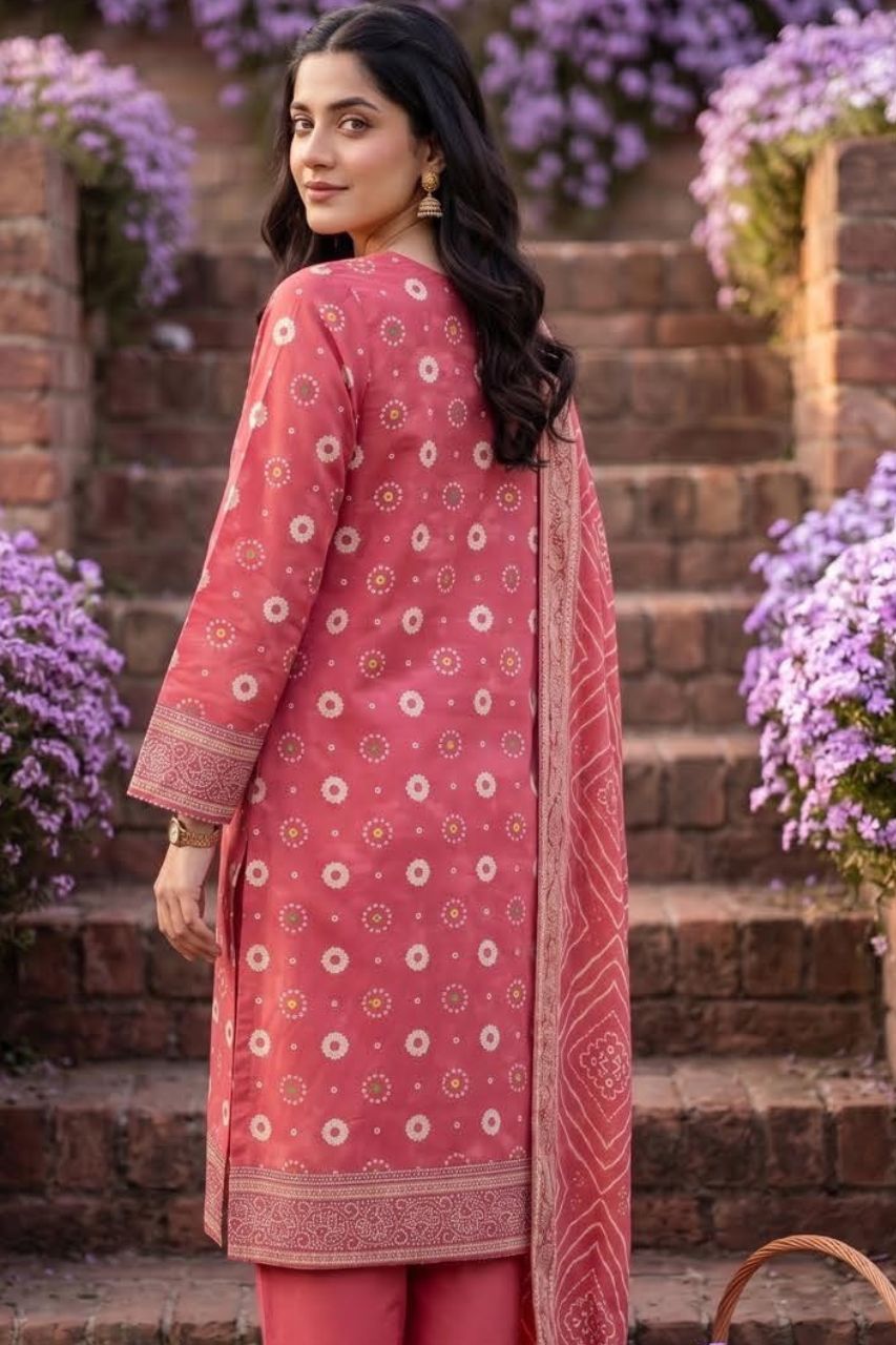 Mashaim Digital Printed Lawn 3PC