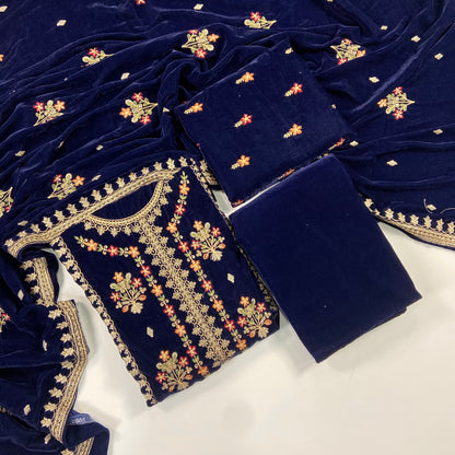 Maria B Luxury Velvet Embroidered Suit – 3PC