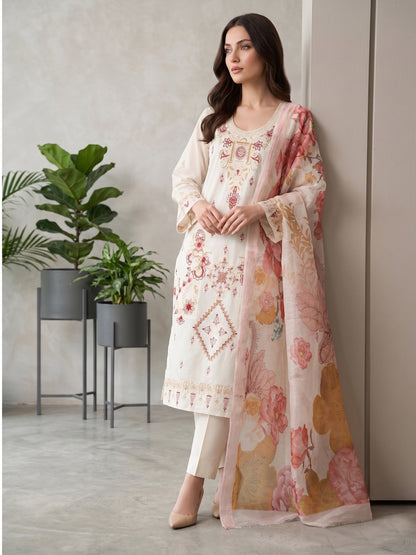 Lakhany Fully Embroidered Lawn 3PC