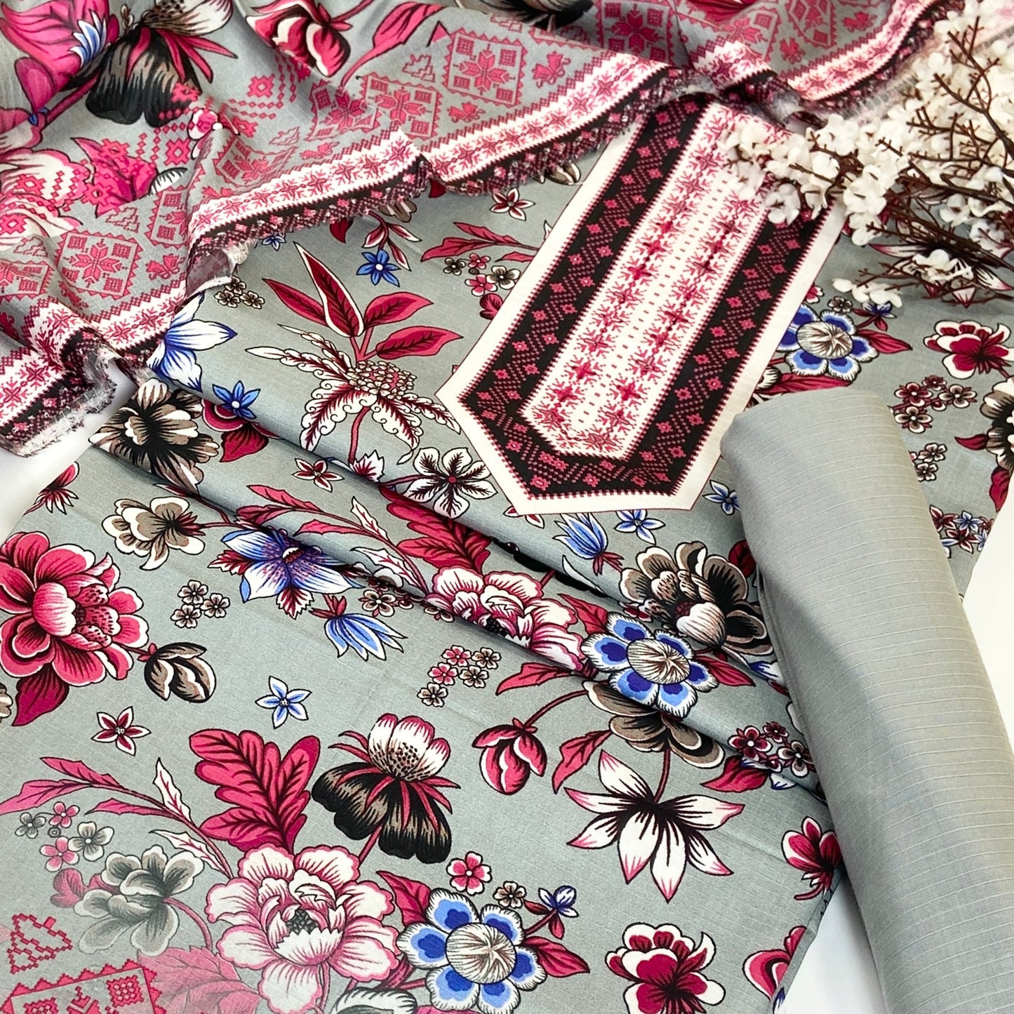 Kayseria Digital Printed Bana Dora Linen 3PC