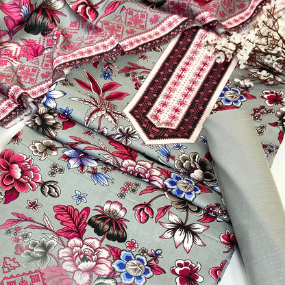 Kayseria Digital Printed Bana Dora Linen 3PC