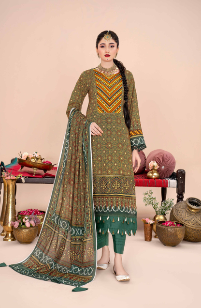 Ajrak By Premium Digital Printed Lawn 3PC