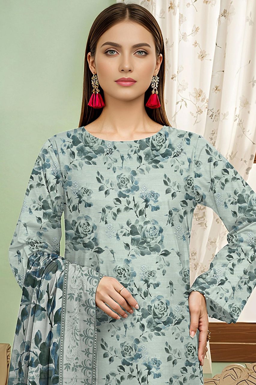 Seerat By Tawakkal Digital Printed & Emb Lawn 3PC