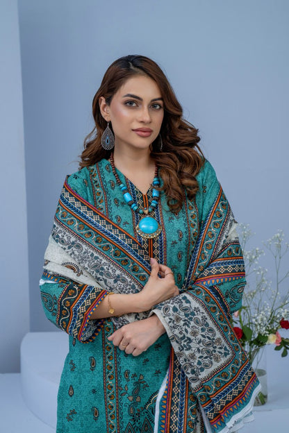 Mojo Berry By Marooj Printed Bana Dora Lawn 3PC